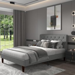 Versaj Bračni Krevet 216X164X108 cm - Sivi