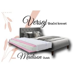 Versaj Bračni Krevet 216X164X108 cm - Crni + Madison Dušek za Bračni krevet 160x200 cm