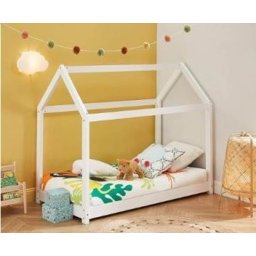Krevet Kućica 190x90 Beli + Dušek od 14 cm