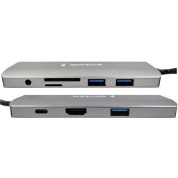 A-CM-COMBO9-03 ** Gembird USB Type-C 9-in-1 multi-port adapter USB USB-C+HUB+HDMI+PD+card rea (2023)