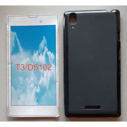 TPU maska Pudding za Sony Xperia T3 2014 (5.3") crna ili bela