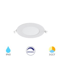 Ugradni dimabilni LED paneli od 6W 3u1 (Boja okvira: BELI)