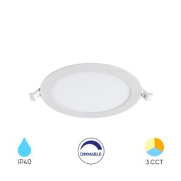 Ugradni dimabilni LED paneli od 12w 3u1 (Boja okvira: BELI)