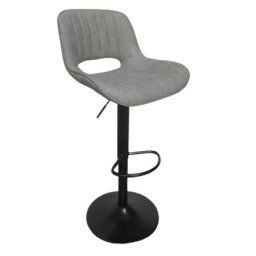 Barska stolica 620172 Svetlo siva /crna metalna baza 480x490x840(1050)mm ( 776-041 )