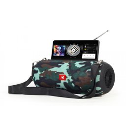 Bluetooth zvučnik s akumulatorom Gembird SPK-BT-17-CM, 2x5W, mikrofon - handsfree, FM, USB, SD, AUX + antena