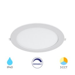 Ugradni dimabilni LED paneli od 18w 3u1 (Boja okvira: BELI)