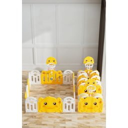Feelkids Sklopiva ogradica sa košem "Pače" 120*206 cm (žuta+bela boje)( 20964 )