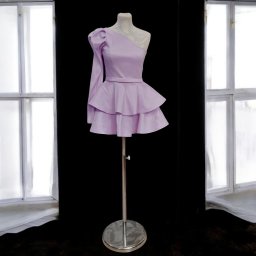 Maturska haljina od tafta sa puf rukavom