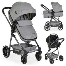 Kolica GISELLE 2u1 Grey + auto sedište