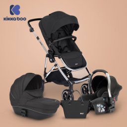 KikkaBoo kolica Thea 3in1 set sa autosedištem i tvrdom korpom black ( KKB21108 )