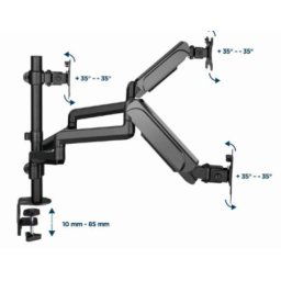Gembird MA-DA3-01 podesivi stoni drzac za monitor sa tri ruke, tilt, 17-27 max.7kg