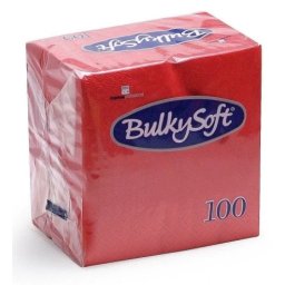Bulkysoft salveta crvena 33x33cm 100/1 2sl (20 pak) ( 154-C32190E10 )
