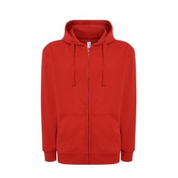 Jhk duks s kapuljačom i zatvaračem, unisex, crvena, veličina s ( swuahoodrds )