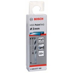 Bosch HSS spiralna burgija PointTeQ 3,0 mm 1 komad ( 2608577198. )