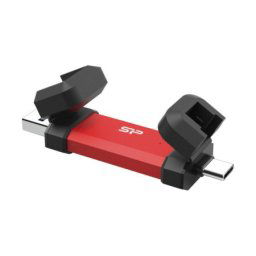 Silicon Power Portable Stick-Type SSD 500GB, DS72, Type-C/Type-A Red ( SP500GBUC3S72VPR )