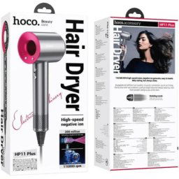 Hoco. HP11 Plus Rose Red Fen za kosu sa negativnim jonima, 1600W