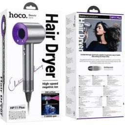 Hoco. HP11 Plus Purple Fen za kosu sa negativnim jonima, 1600W