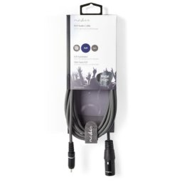 Nedis COTH15205GY30 Unbalanced Audio Cable XLR 3-Pin muski na RCA muski, 3m, PVC, Dark Grey