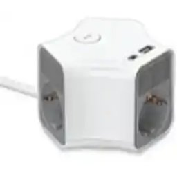 Max MPS-03UG-3M Produžni kabl sa prenaponskom zaštitom sa 3 utičnice /3m/USB portovi(USB A + USB C )