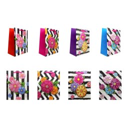 KESA UKRASNA M 23,5X119,5X8CM OP23026 CRNO BELA POZADINA CVEĆE WY