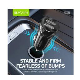 Bavin Auto punjač 2xUSB + kabl Micro crna - PC979 ( 90043 )