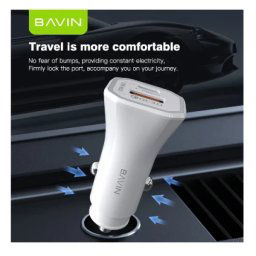 Bavin Auto punjač 20W PD QC3,0 USB&Type C bela - PC875 ( 90040 )
