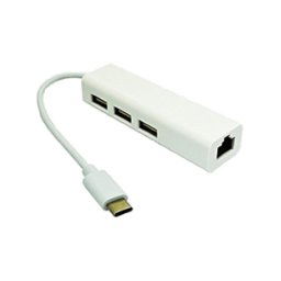 E-green hub usb 3.1 tip c - 3port usb2.0 + 1 port fast ethernet rj/45 ( 18258 )