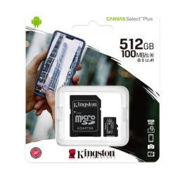Kingston Memorijska kartica select plus micro sd 512gb class 10 uhs u1 100mb/s + adapter ( SD13804 )