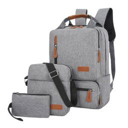 Ranac za laptop bp-07 set 3u1 (ranac i dve torbice) sivi ( T158 )