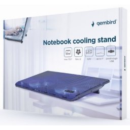NBS-2F15-05 Gembird hladnjak za laptop, 15.6 2x125mm Fan, USB, 340x250mm, Ergo Stand