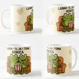 Keramicka šolja Ti ja i tona kokica