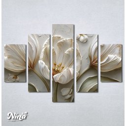 Slike na platnu 3d Beli tulipani Nina650_5