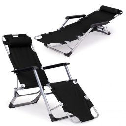 LEŽALJKA ZA PLAŽU 2U1 BLACK