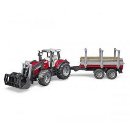 Bruder Traktor MF 7480 sa prikolicom za drva i utov. ( 020460 )