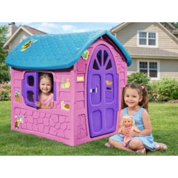 Dohany Velika Kućica za decu 111x120x113cm ROZE ( 502788 )