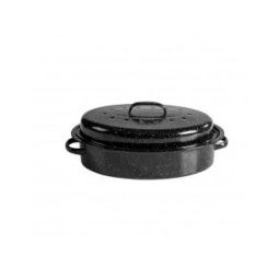 Rosberg r54523a pekač sa poklopcem 42x32cm crni ( 006660 )