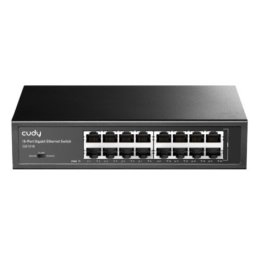 Cudy GS1016 16-Port 10/100/1000M Switch, 16x Gbit RJ45 port, rackmount (Alt. Teg1016d)
