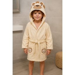 Ready Bade mantil Zoo - Krem Lav (6-8)
