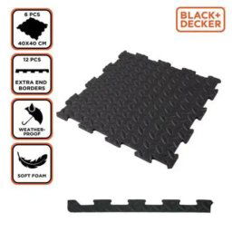 Black+decker Podne obloge crne 6kom 40x40x1cm ( 38432 )