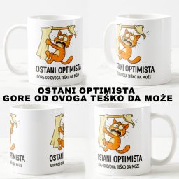 Keramicka šolja Ostani optimista