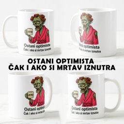 Keramicka šolja Ostani optimista