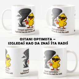 Keramicka šolja Ostani optimista