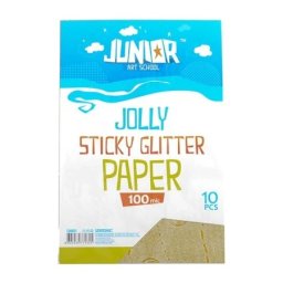 Junior jolly sticky glitter paper papir samolepljiv a4 10k - odaberite nijansu svetlo zlatna linije ( 136051 )