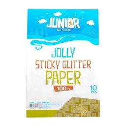 Junior jolly sticky glitter paper papir samolepljiv a4 10k - odaberite nijansu svetlo zlatna kocke ( 136050 )