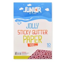 Junior jolly sticky glitter paper papir samolepljiv a4 10k - odaberite nijansu crvena ( 136047 )