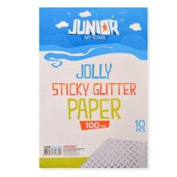Junior jolly sticky glitter paper papir samolepljiv a4 10k - odaberite nijansu srebrna rice ( 136044 )