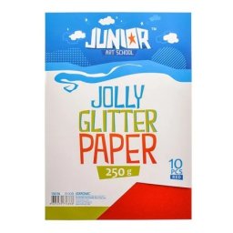 Junior jolly glitter paper papir sa šljokicama a4 250g 10k - odaberite nijansu crvena ( 136136 )