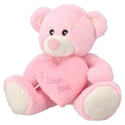 Ozzo plush igračka plišana meda roze 28cm i love you ( 879129 )