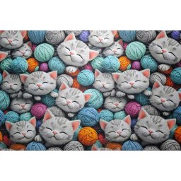 Mebl štof sa printom mačaka col.01