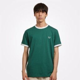 FRED PERRY RINGER MAJICA GREEN